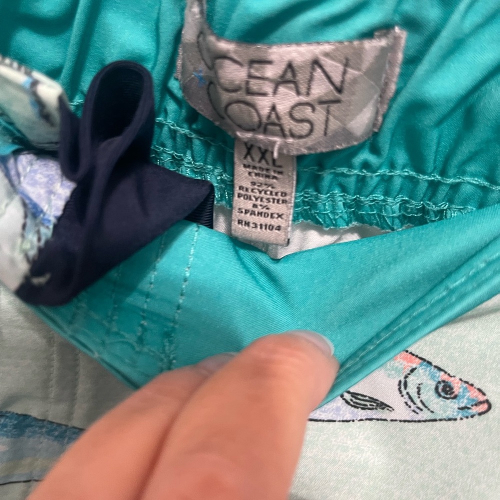 Playful Green Fish Pattern Board Shorts - Picture 8 of 15